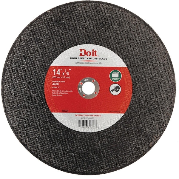 All-Source Type 1 14 In. x 1/8 In. x 1 In. Masonry Cut-Off Wheel 974030DB - main